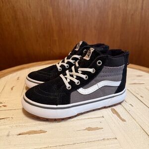 Vans Black and Gray High-Top Sneakers
